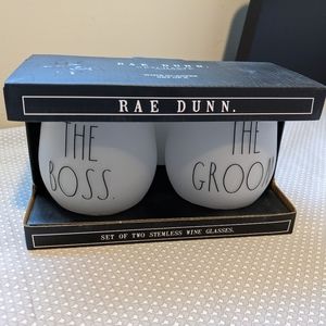 Rae Dunn Stemless Wine Glasses